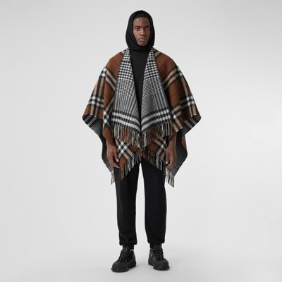 burberry reversible wool poncho