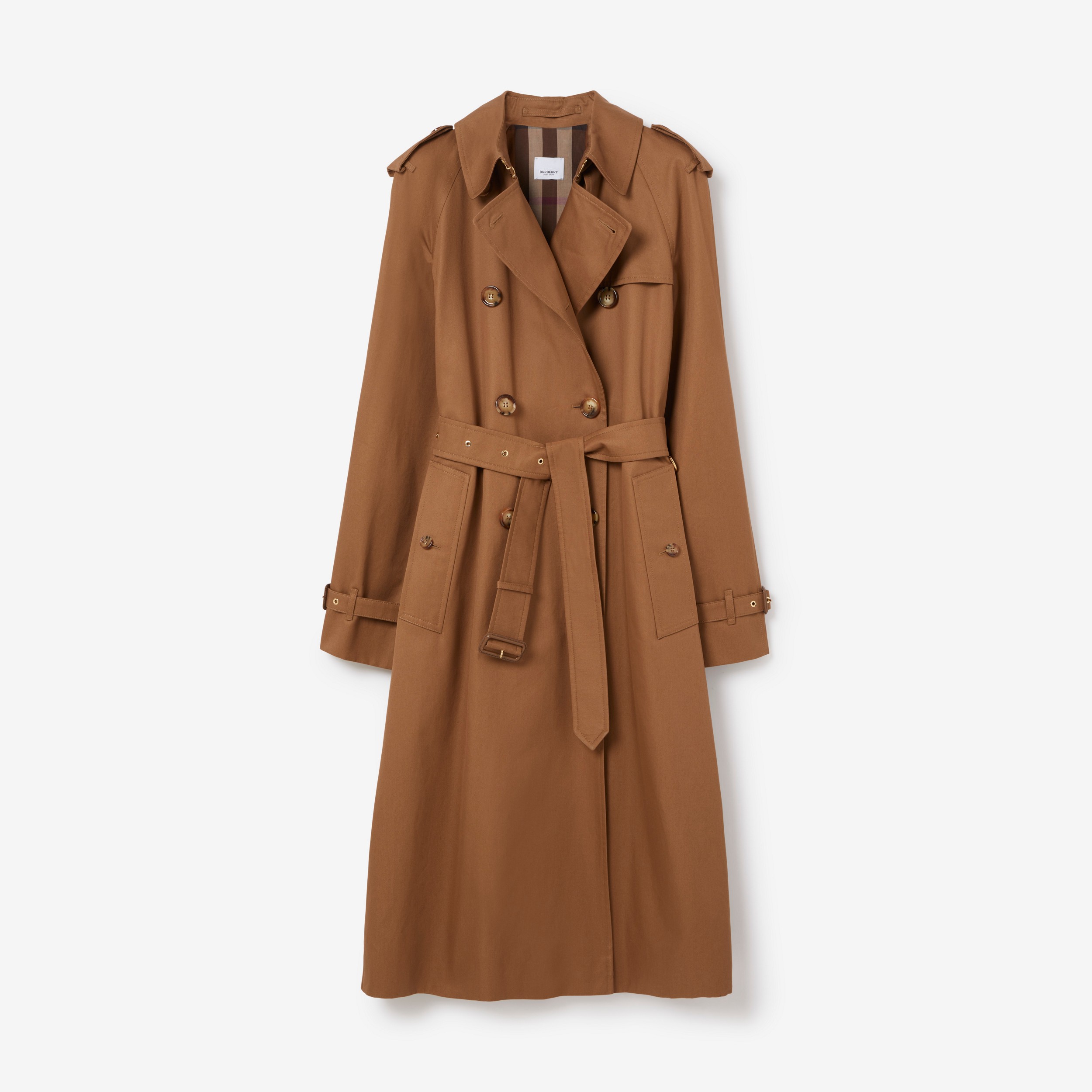 Trench coat Waterloo en algodón de gabardina (Caramelo Apagado) - Mujer | Burberry® oficial - 1