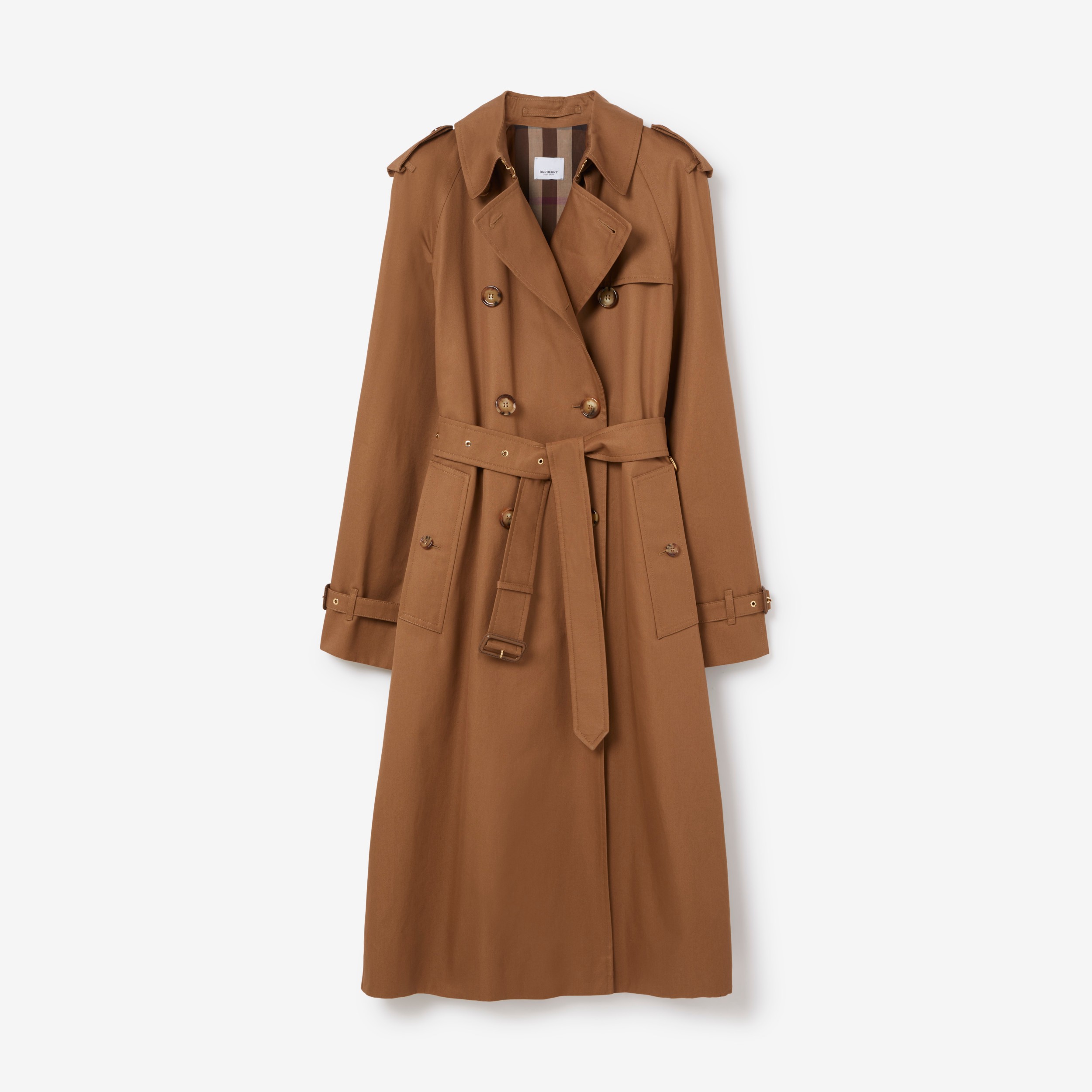 Trench coat Waterloo en algodón de gabardina (Caramelo Apagado) - Mujer |  Burberry® oficial