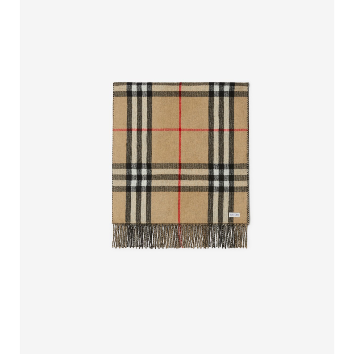 Check EKD Wool Silk Scarf in Archive Beige/black | Burberry® Official