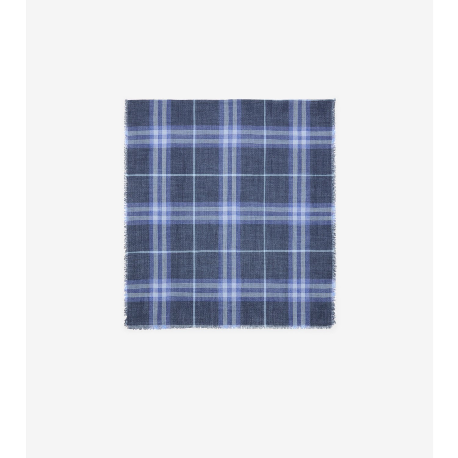 Reversible Check Wool Silk Scarf