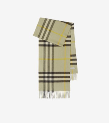 Burberry Check Cashmere Silk Blend Tweed Scarf in Archive Beige, Burberry®  Official