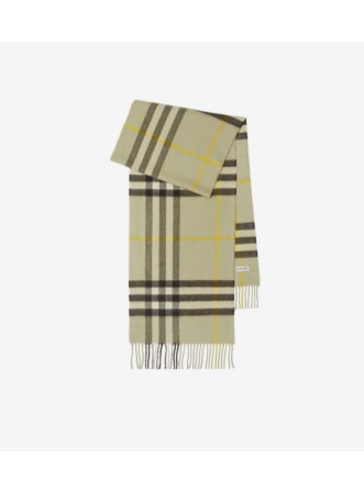 Burberry 50 cashmere shop 50 wool scarf yellow