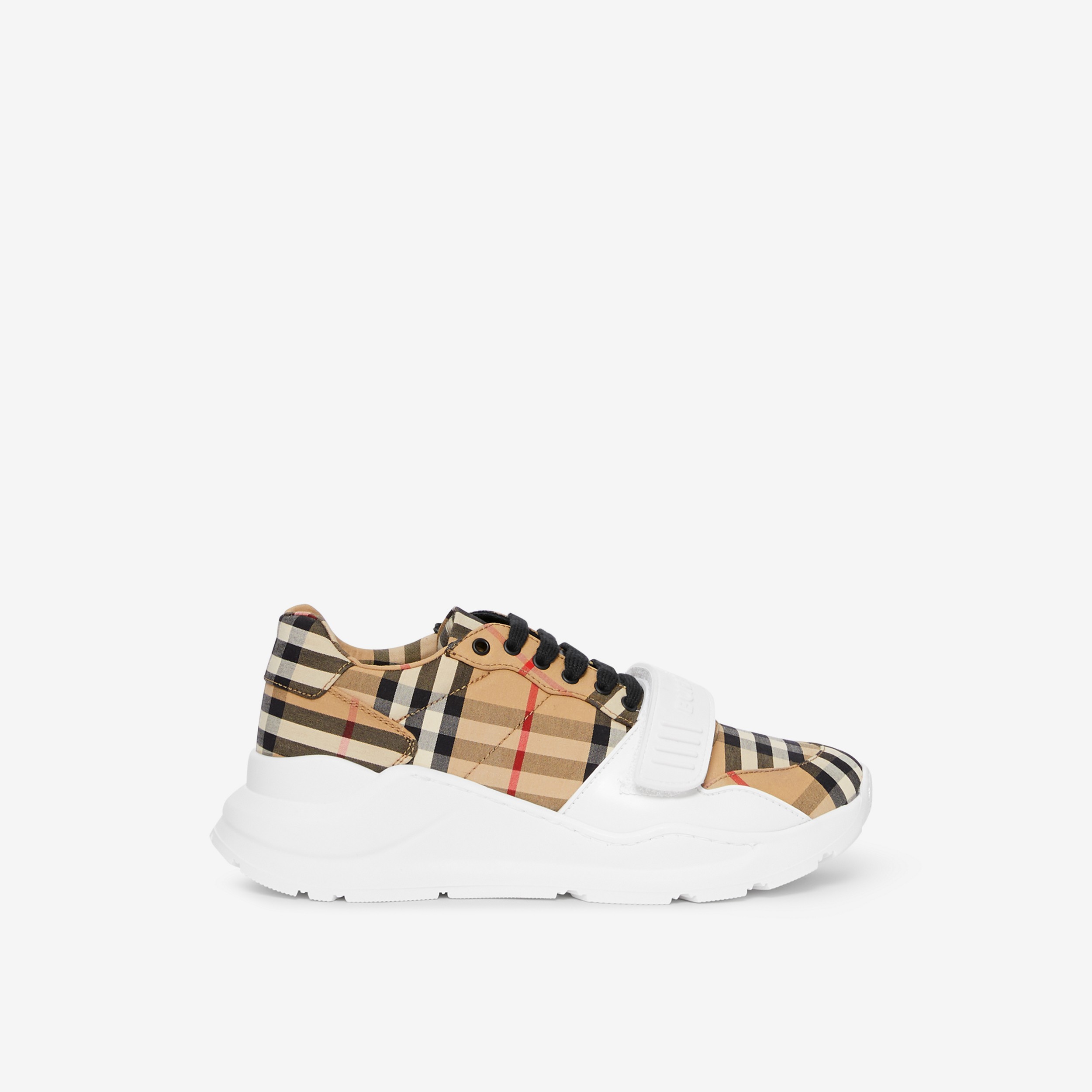 Vintage Check Cotton Sneakers in Archive Beige | Burberry® Official - 1