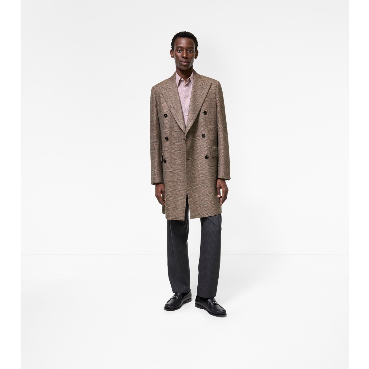  Check Wool Linen Blend Denbury Tailored Coat