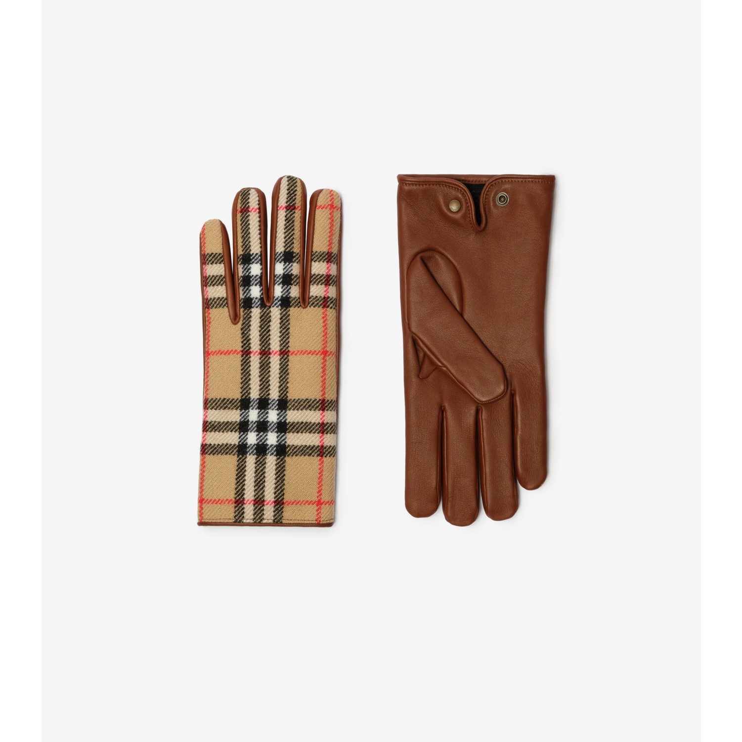 Check Wool Gloves