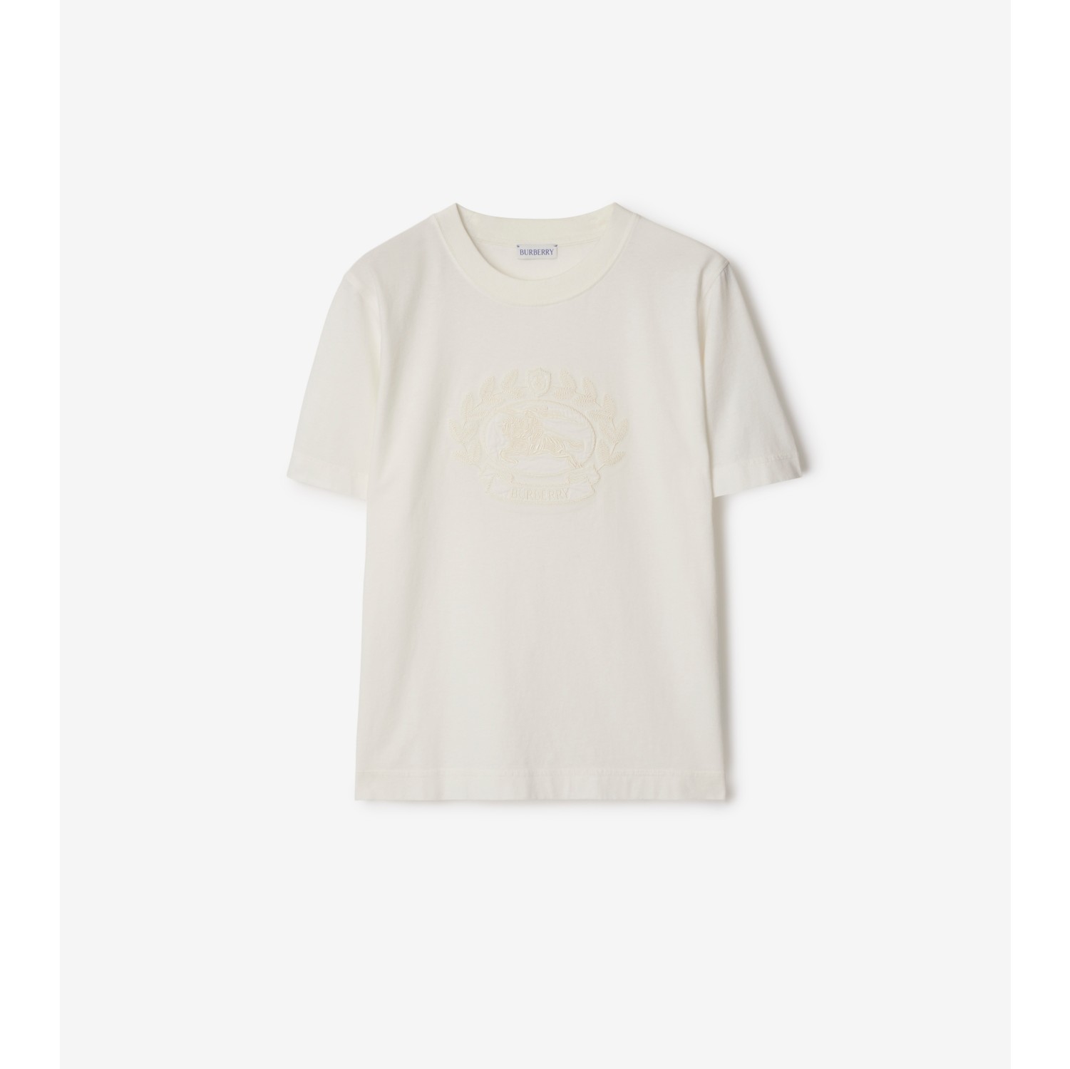 EKD Cotton T-shirt in Chalk - Women | Burberry® Official