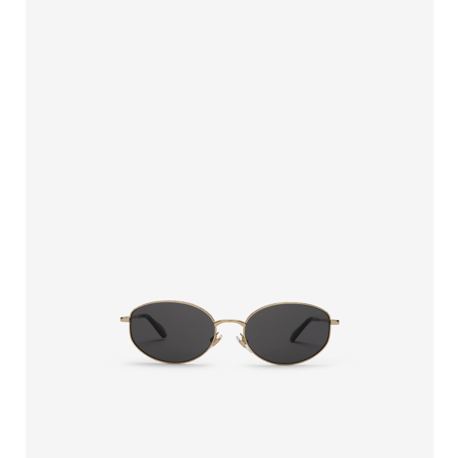 メタル チェック オーバル サングラス