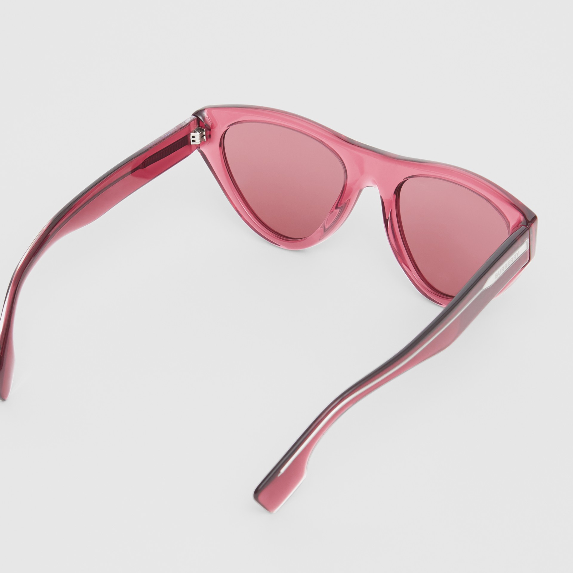 Triangular Frame Sunglasses In Cranberry Women Burberry United States 