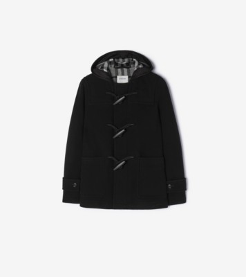 Wool Duffle Jacket in Black - Men | Burberry® Official