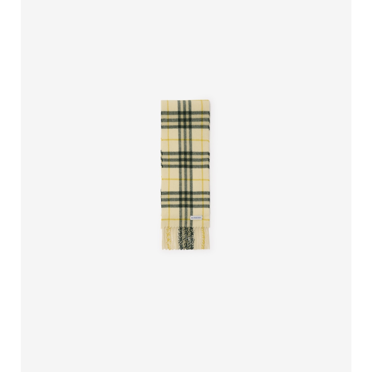 Narrow Check Cashmere Scarf