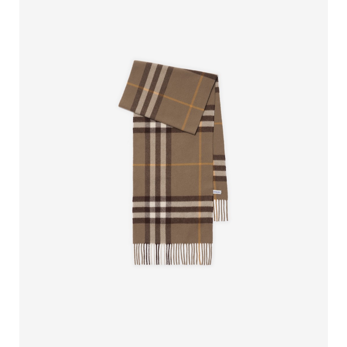 Burberry Embroidered Cashmere Scarf In Brown