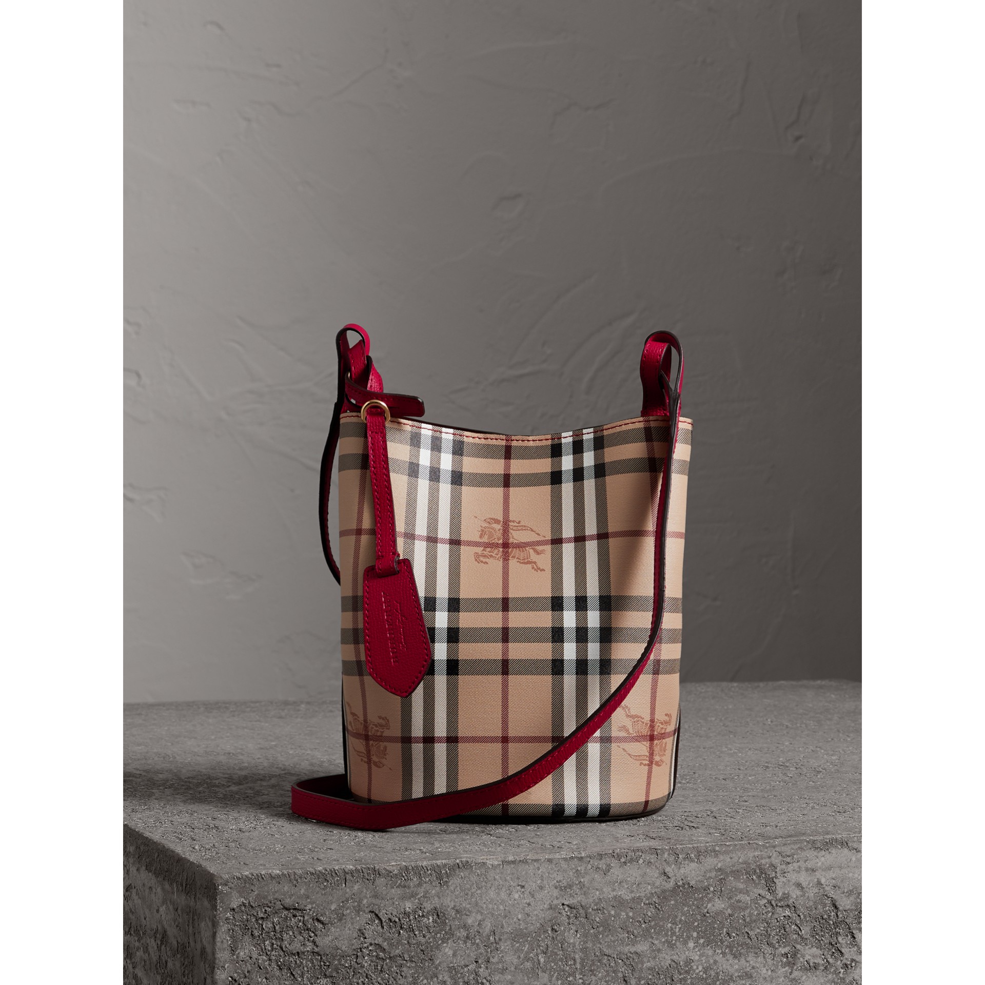 medium hackberry leather & check crossbody bag