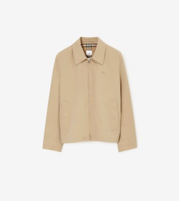 ギャバジン ハリントンジャケット (ハニー) - メンズ, コットン