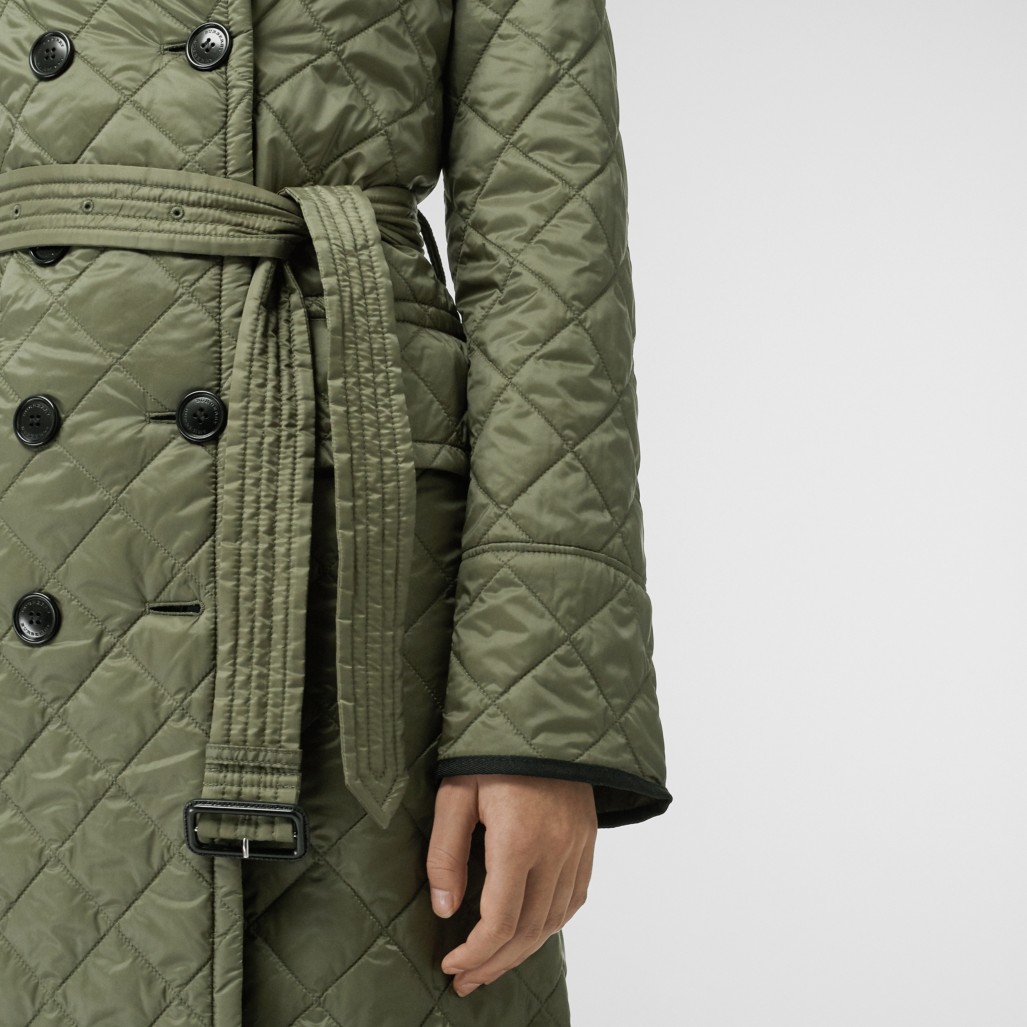 陆军绿 轻便菱形绗缝大衣 产品图片41