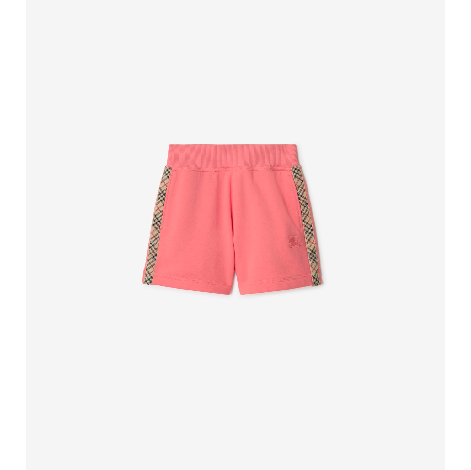 Check Trim Cotton Shorts