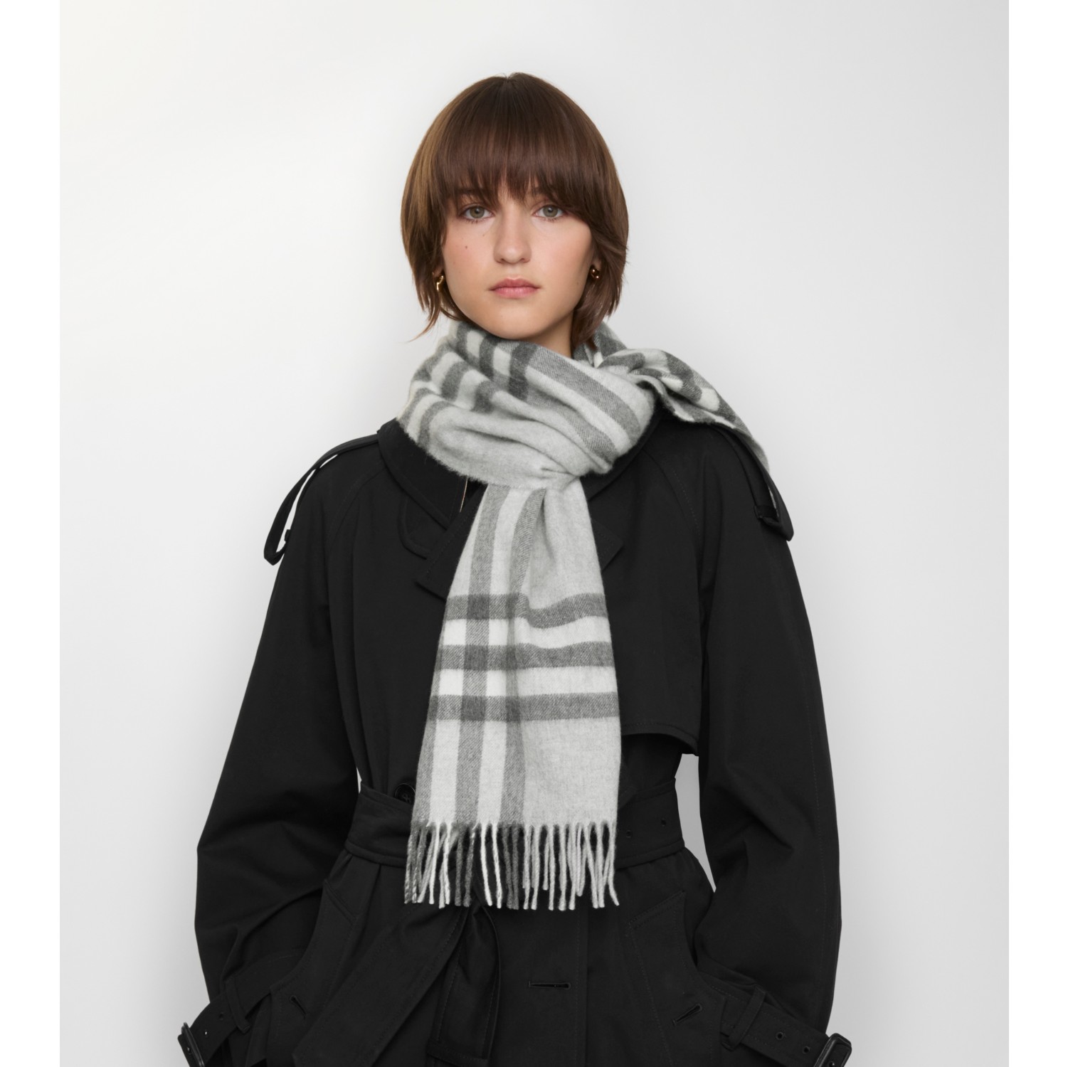 Check Cashmere Scarf