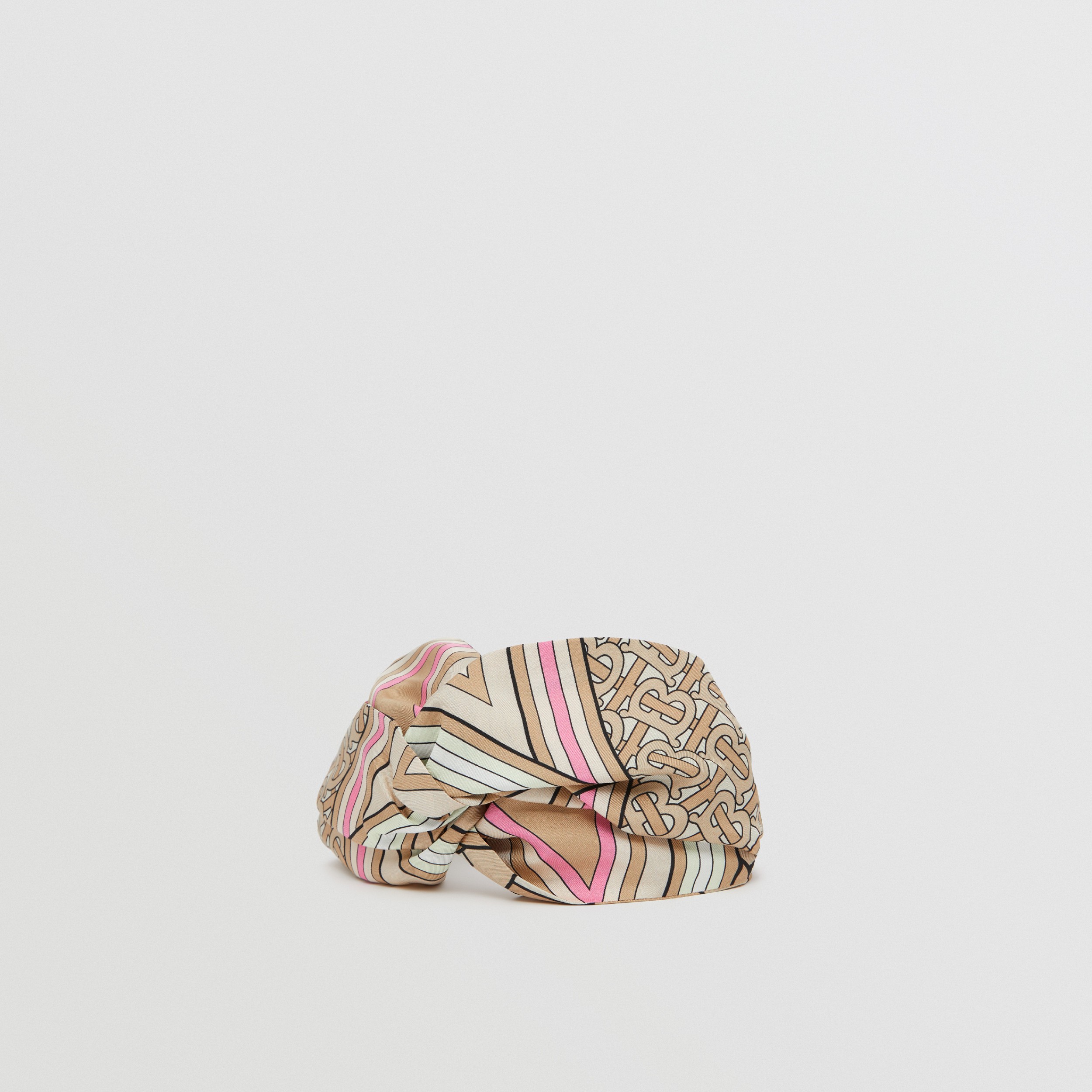 Montage Print Silk Headband in Pistachio/archive Beige - Women | Burberry® Official - 4