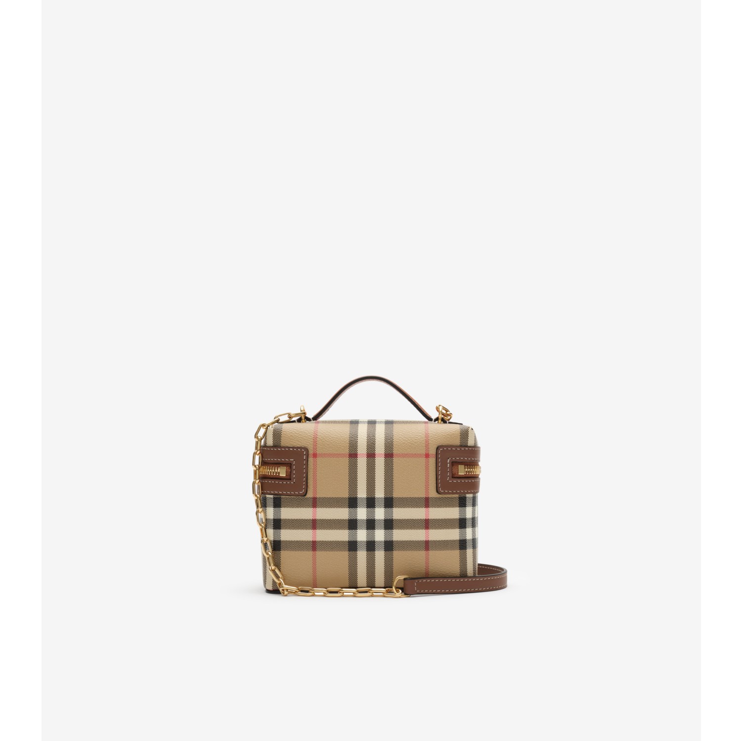 Mini Check Vanity Bag in Archive beige - Women, Technical, Cotton