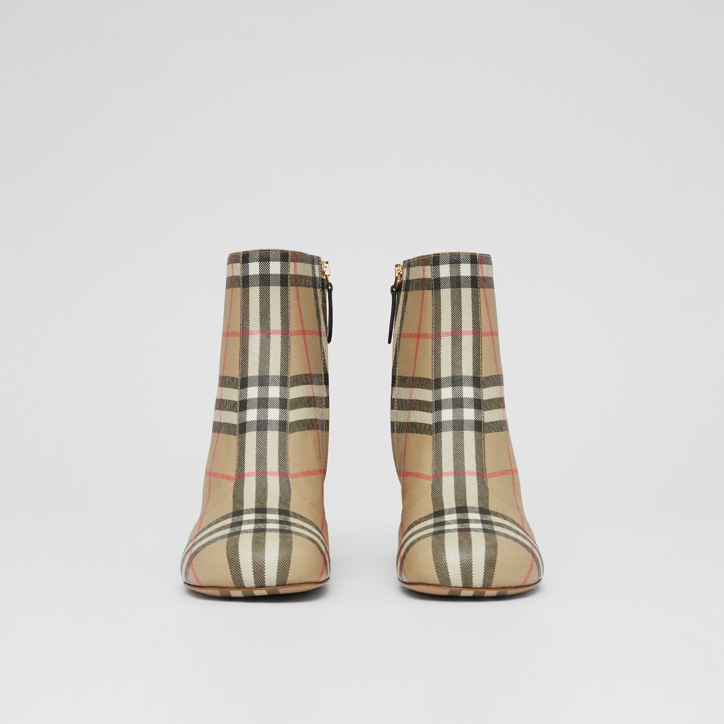 Vintage Check Block-heel Ankle Boots in Archive Beige - Women | Burberry® Official - 4