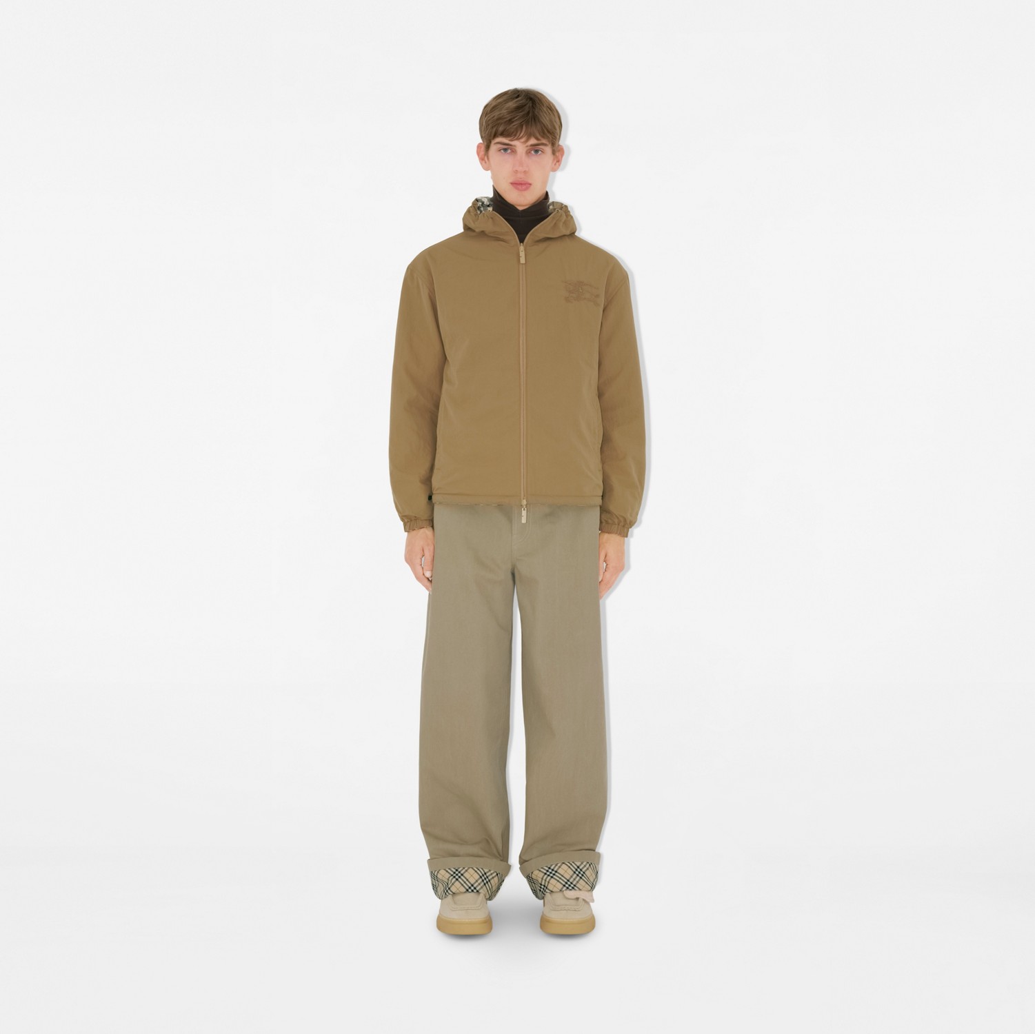 Reversible Check Jacket in Grain - Men, Technical | Burberry Reversible Check Jacket in Grain - Men, Technical | Burberry