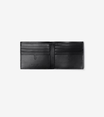Leather B Chain Wallet in Black - Men | Burberry® Official
