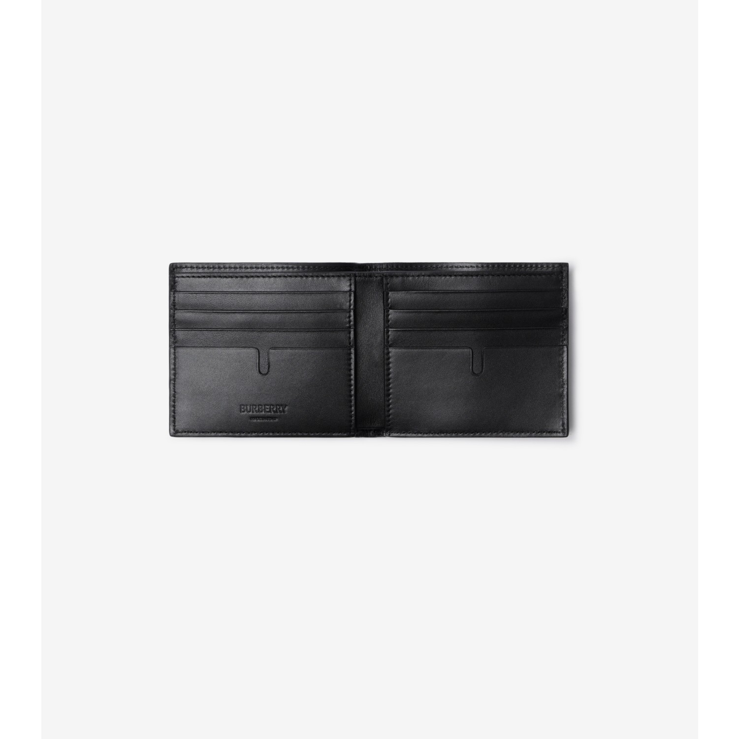 Check Bifold Wallet in Black Men Leather Burberry Official