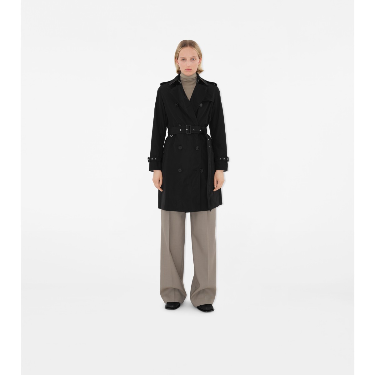  Check Mid-length Lightweight Kensington Trench Coat