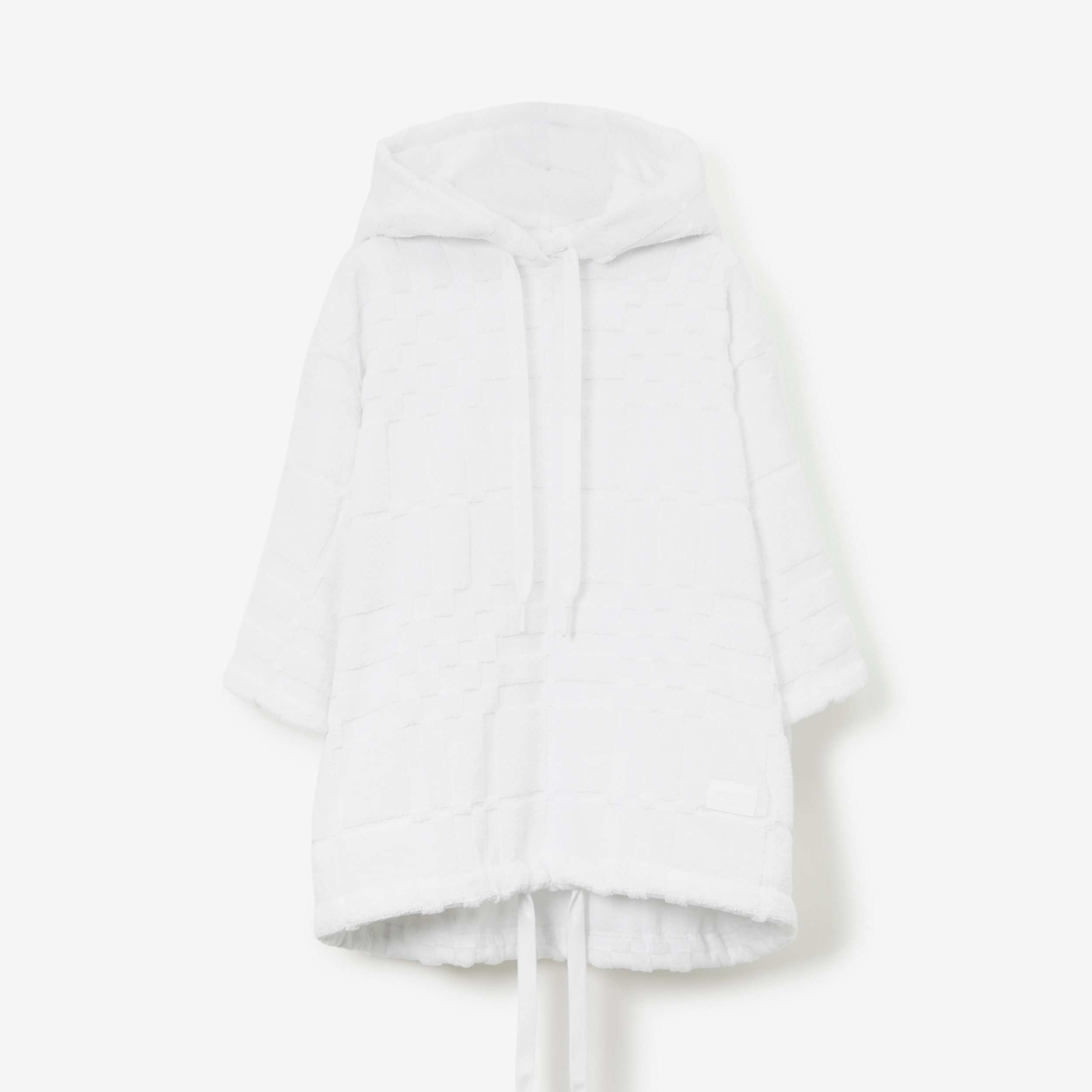 Blusa com capuz de algodão Check (Branco) - Homens | Burberry® oficial - 1