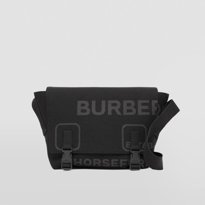 ホースフェリープリント ナイロン スモール ロックバッグ (ブラック) - メンズ | Burberry®公式サイト