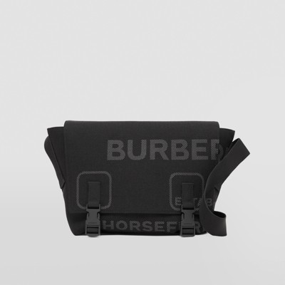 ホースフェリープリント ナイロン スモール ロックバッグ (ブラック) - メンズ | Burberry®公式サイト ホースフェリープリント ナイロン スモール ロックバッグ (ブラック) - メンズ | Burberry®公式サイト