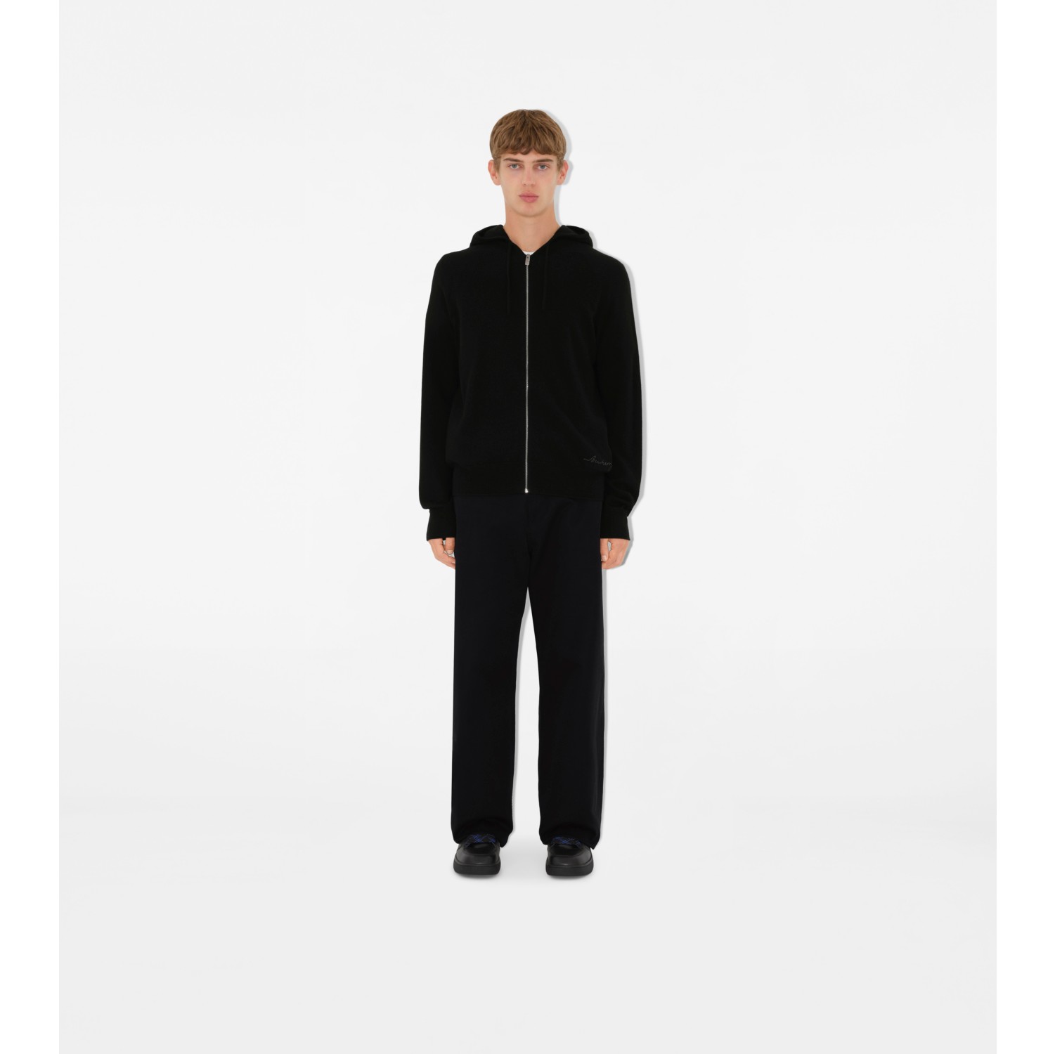 Cashmere Blend Zip Hoodie