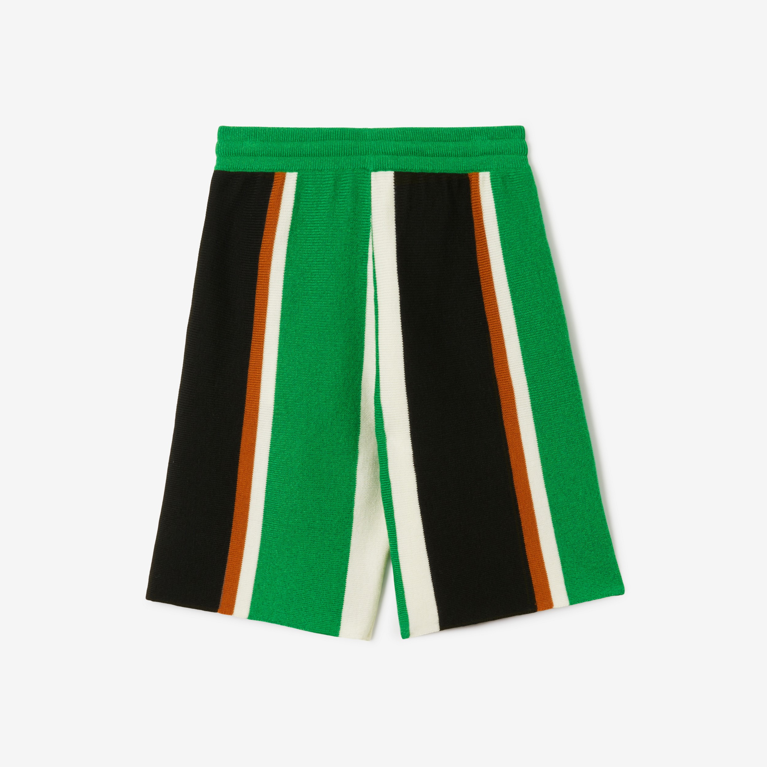 Pantaloncini in lana e cashmere a righe (Verde Abete) | Sito ufficiale Burberry® - 2