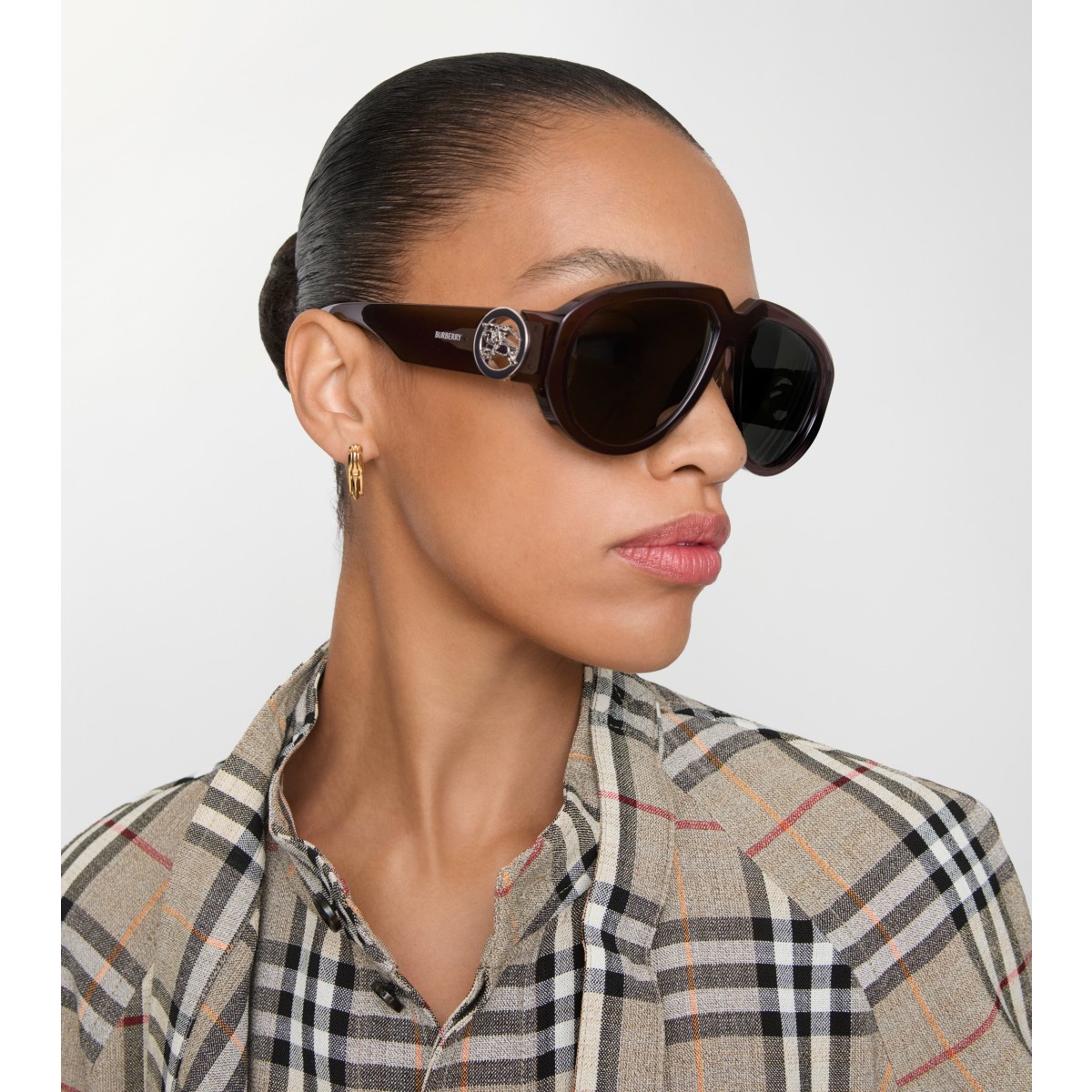  Printed Curve Pilot Sunglasses​