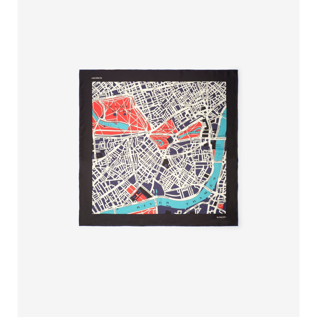  Printed London Map Scarf