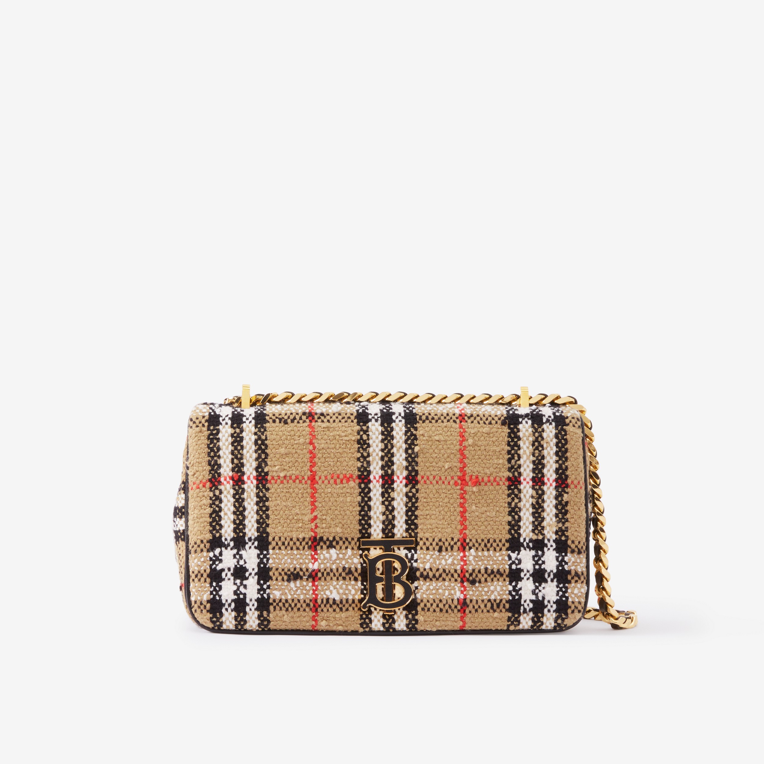 Vintage Check Bouclé Small Lola Bag in Archive Beige - Women | Burberry® Official - 1