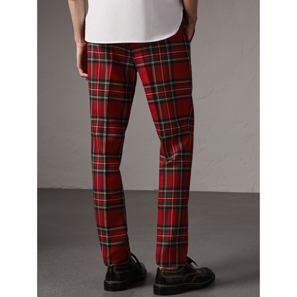 苏格兰格纹羊毛量裁长裤 产品图片21