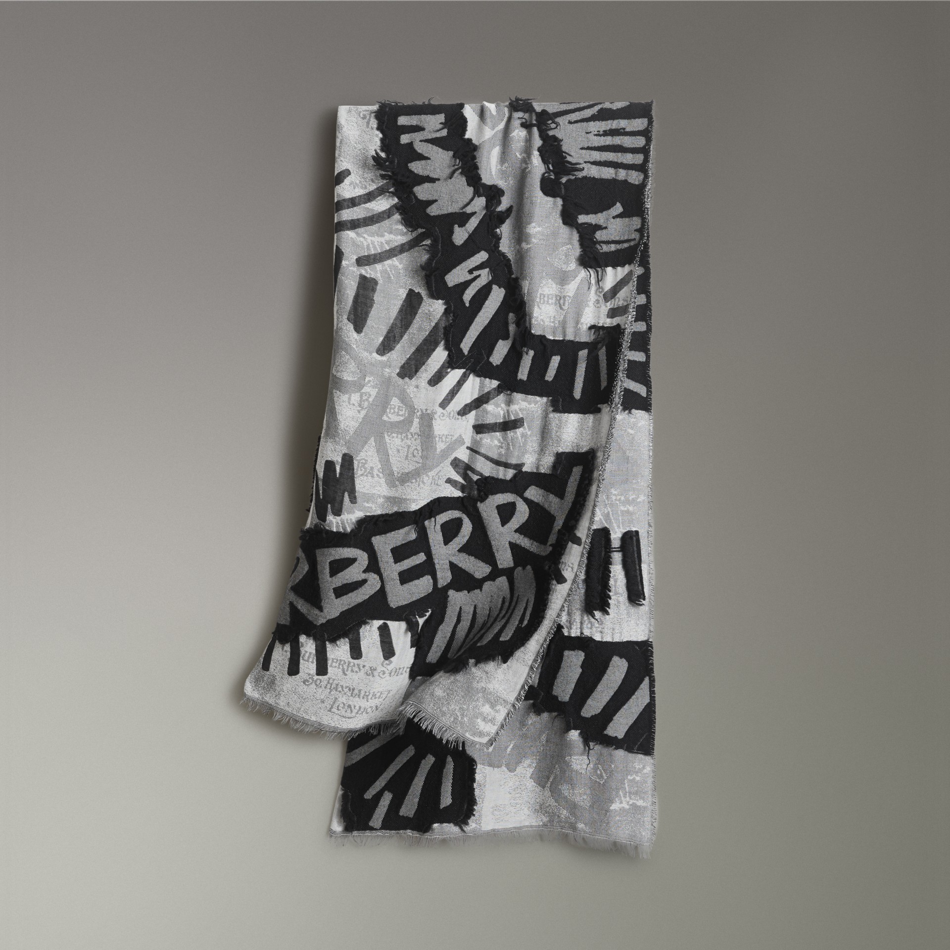 graffiti print fil coupé cotton wool modal scarf a graffitie