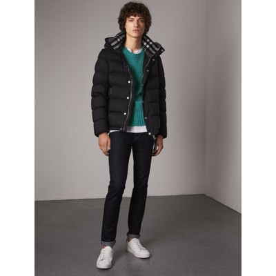 burberry puffer jacket navy