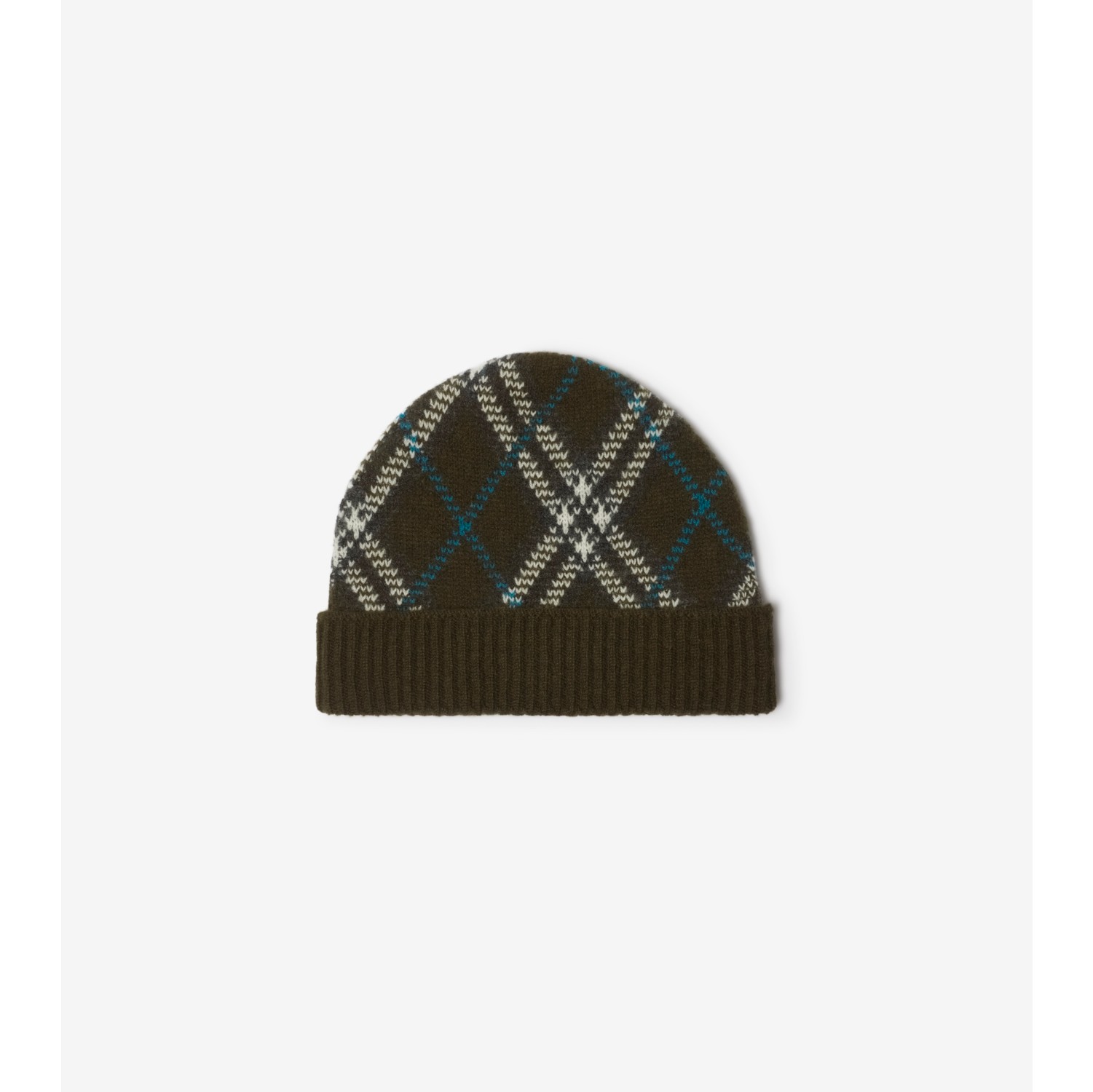 Check Cashmere Beanie