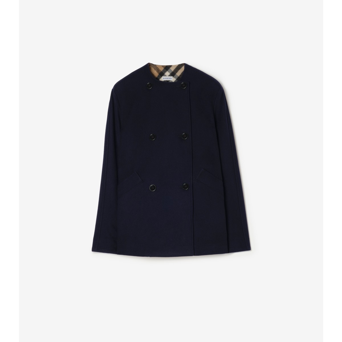  Check Pea Coat