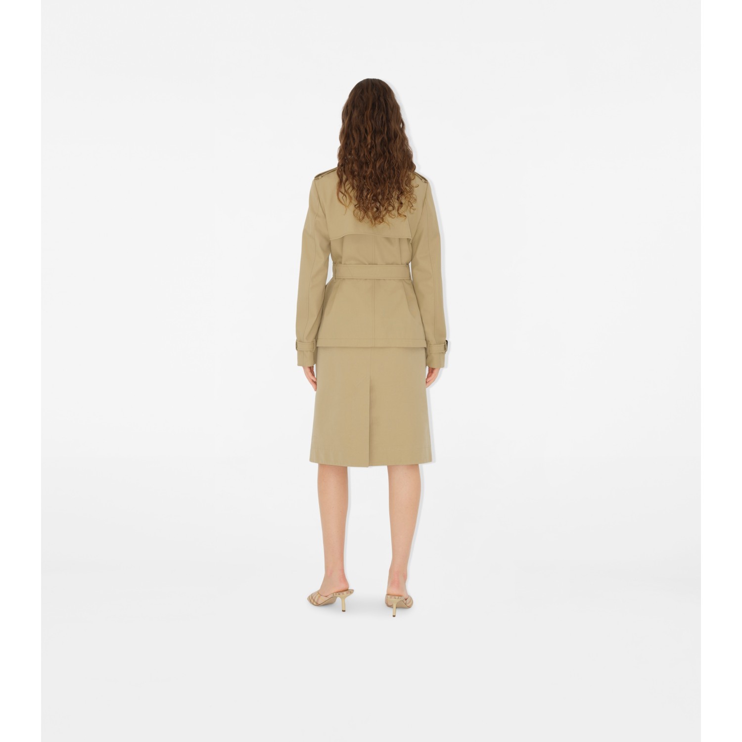 Cotton Blend Trench Jacket - thumbnail 4