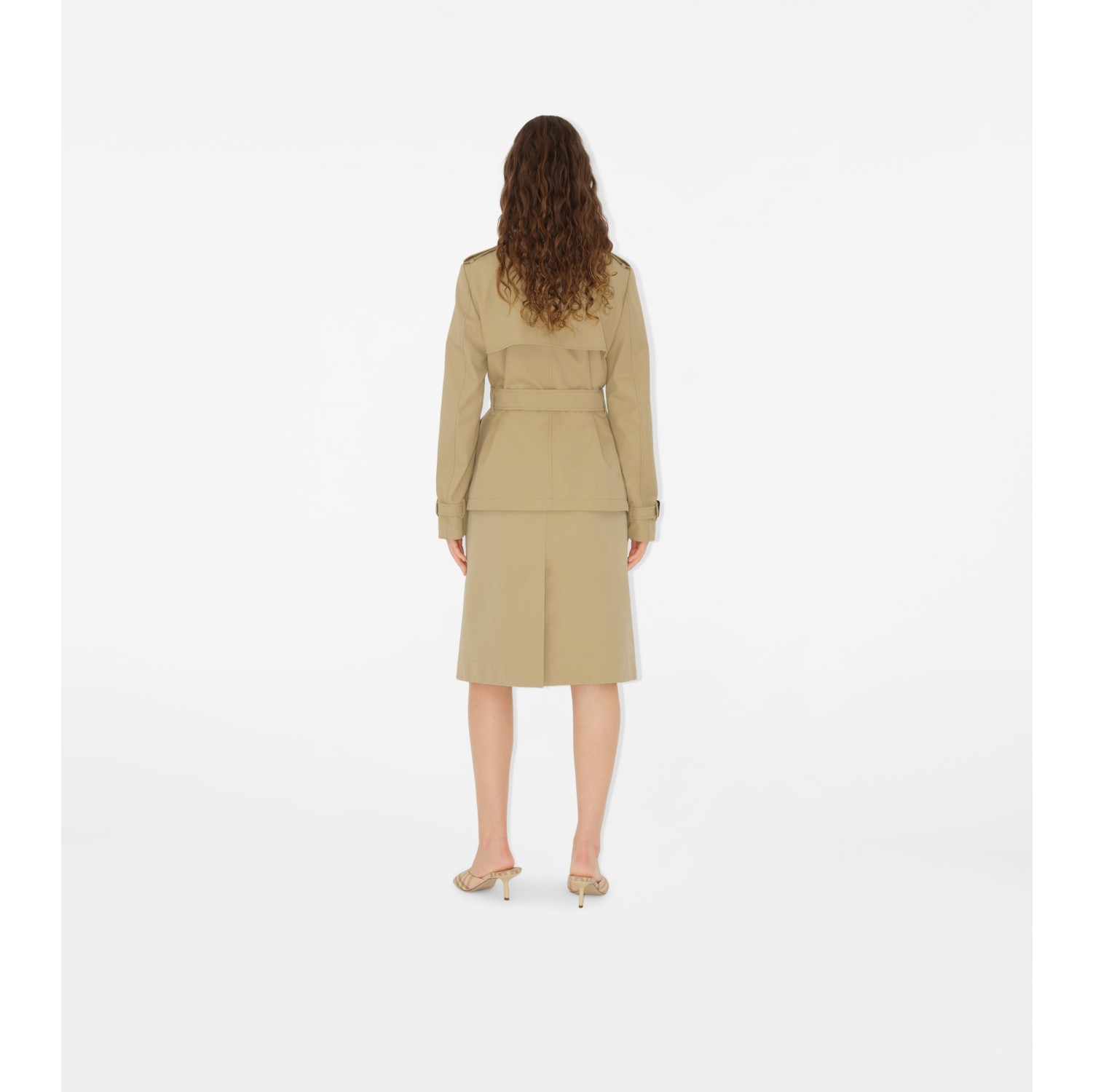 Cotton Blend Trench Jacket