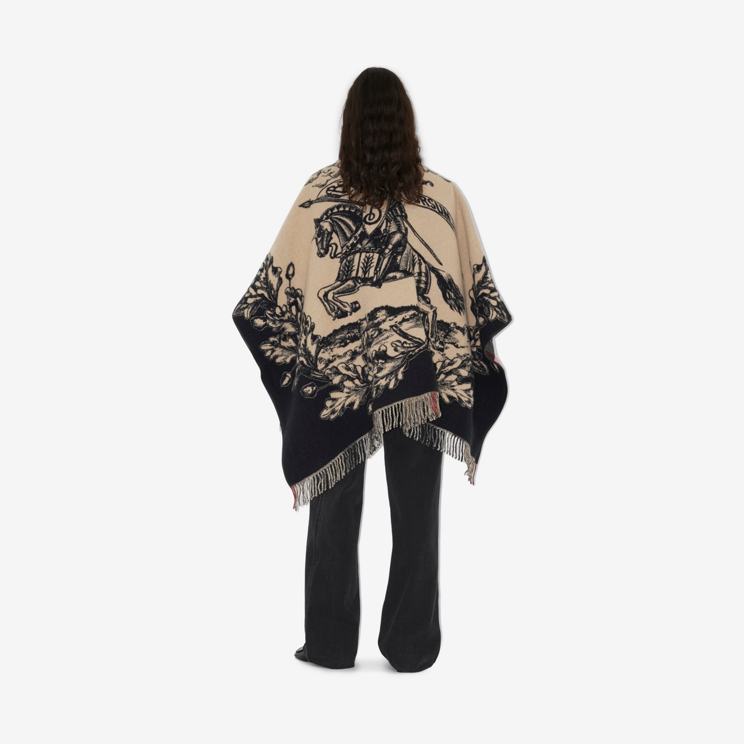 Reversible EKD Check Wool Cape