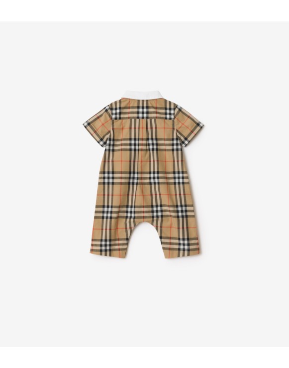Check Cotton Playsuit