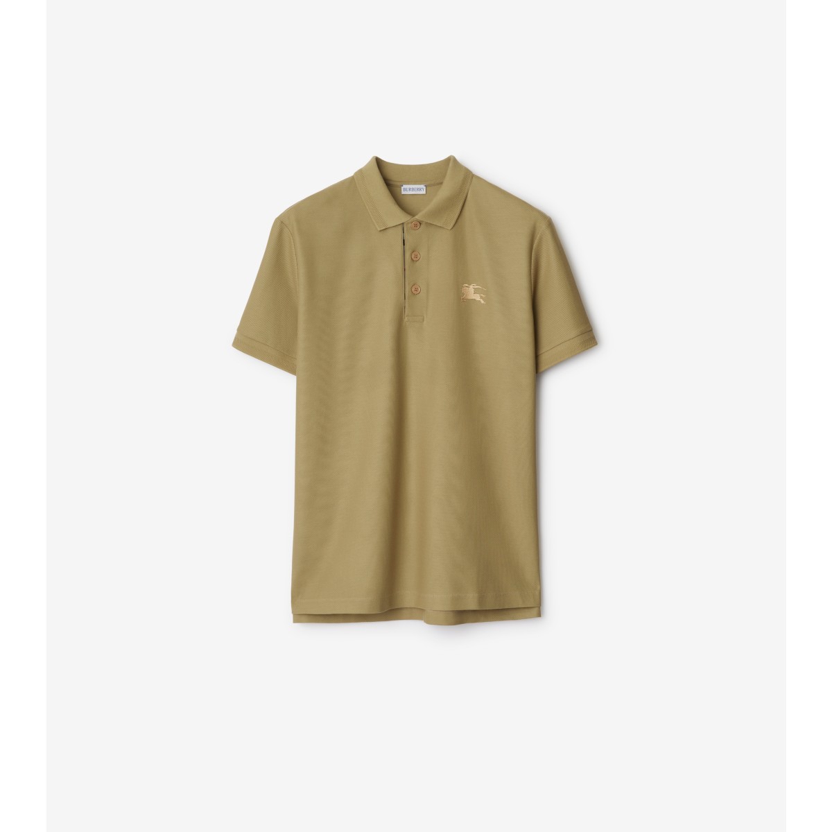 Shop Burberry Cotton Polo Shirt In Teddy