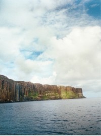 Shot of the Sea by a Cliff Side