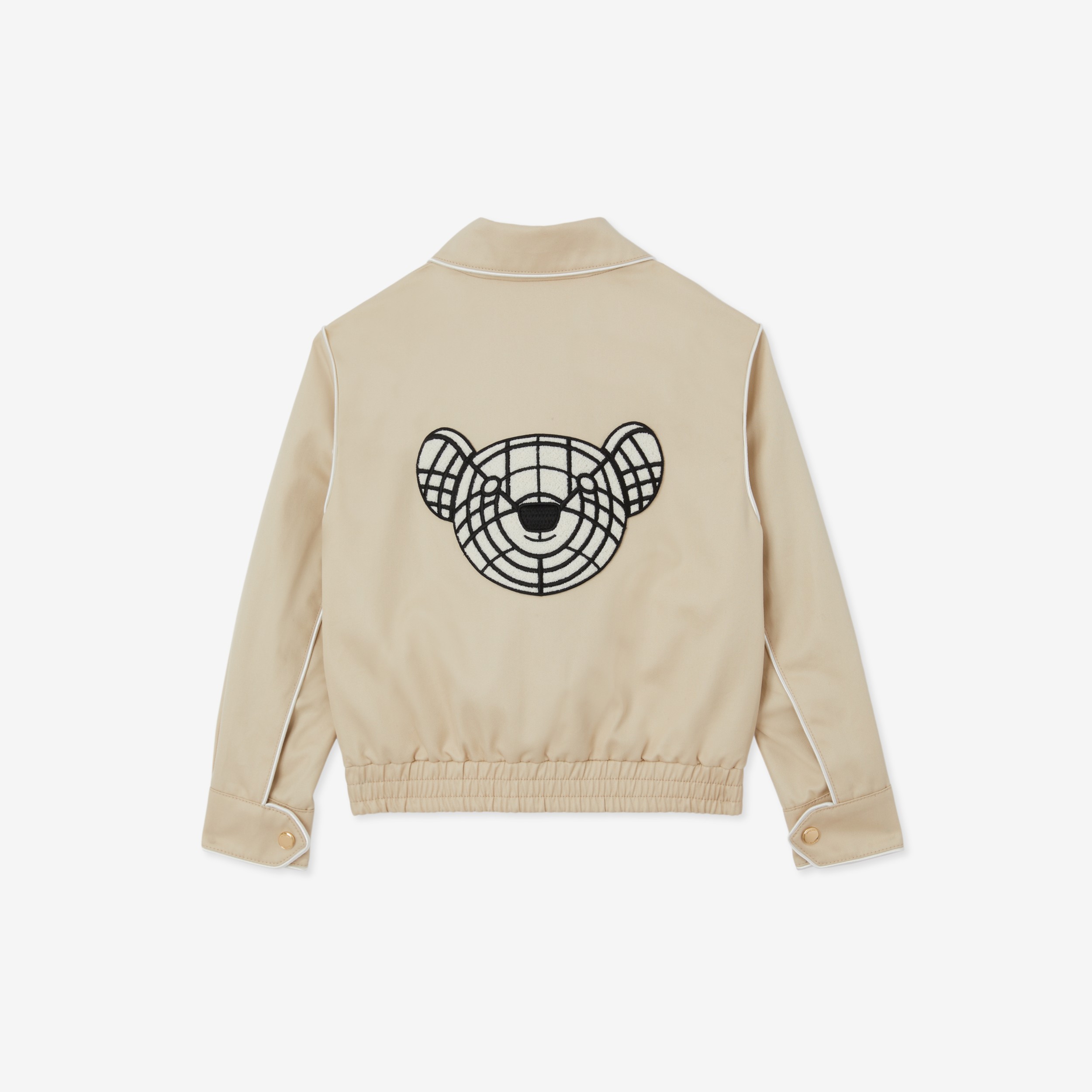 トーマスベアアップリケ コットン ハリントンジャケット (アーモンドベージュ) | Burberry®公式サイト - 2