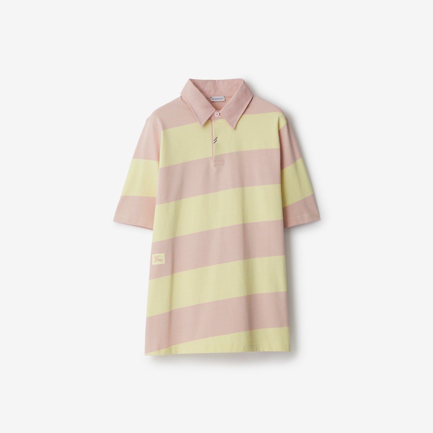 Striped Cotton Polo Shirt in Cameo - Women | Burberry® Official