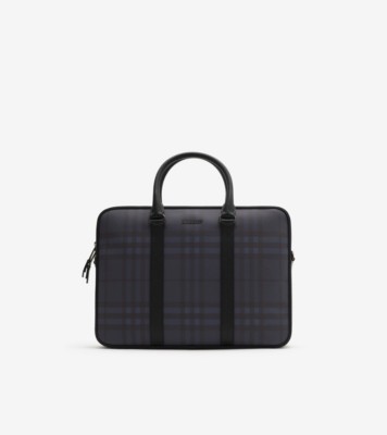 City Check Briefcase in Navy - Men, Technical, Cotton | Burberry